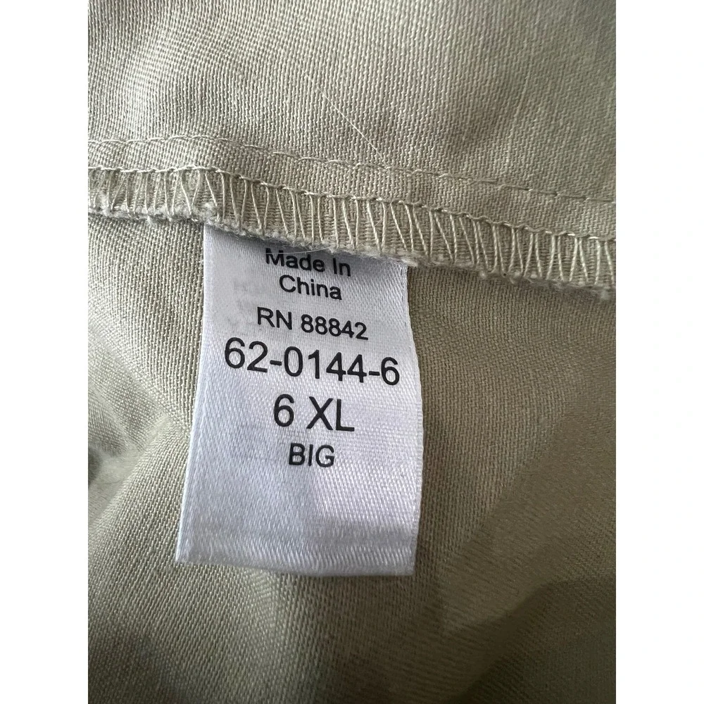 Boulder Creek Trading Company Mens 6XL Big Khaki Utility Cargo Fishing Vest Tan